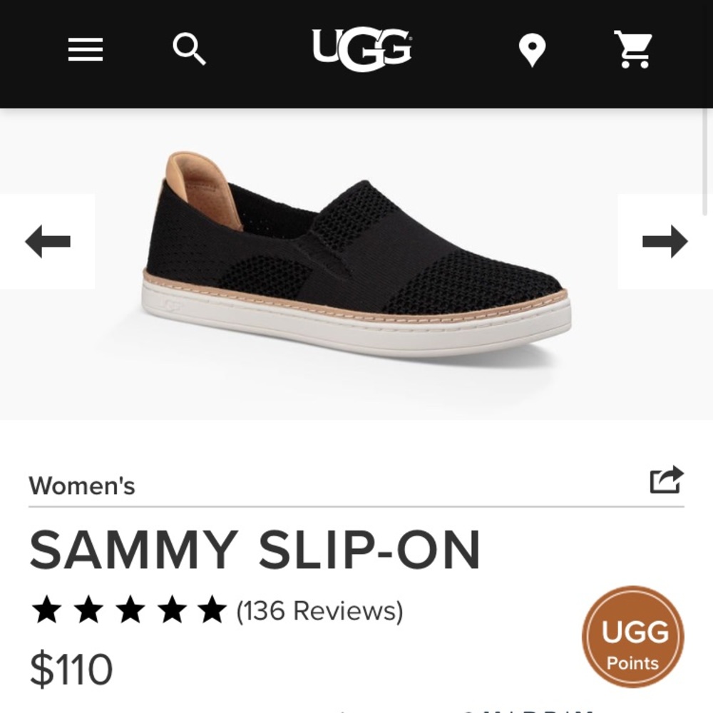 UGG blue Sammy slip-on size 7